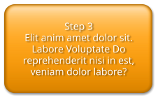 Step 3 Elit anim amet dolor sit.  Labore Voluptate Do reprehenderit nisi in est, veniam dolor labore?