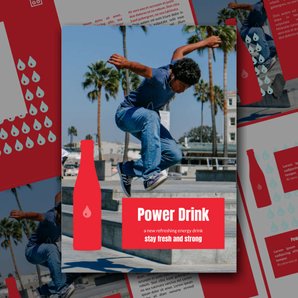 Free booklet  energy drink template