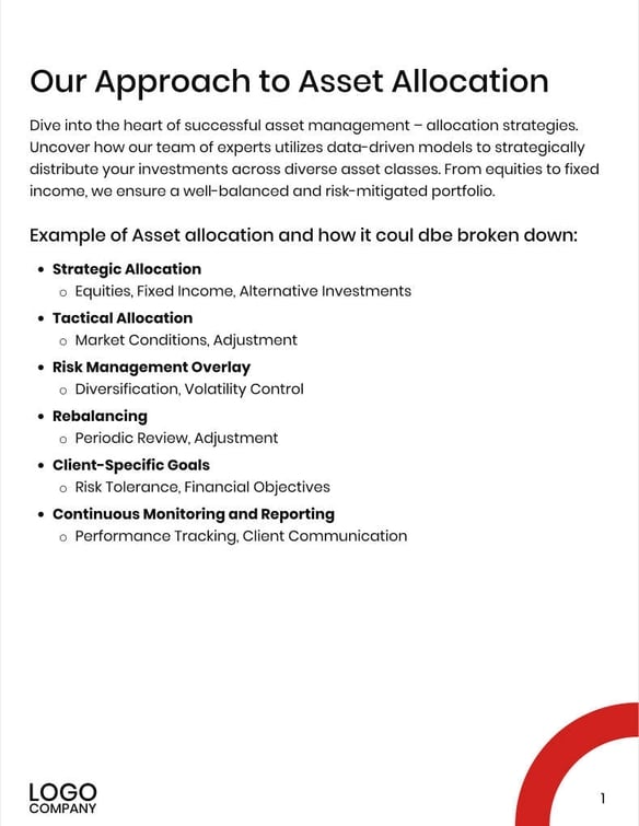 Free brochure – asset management template