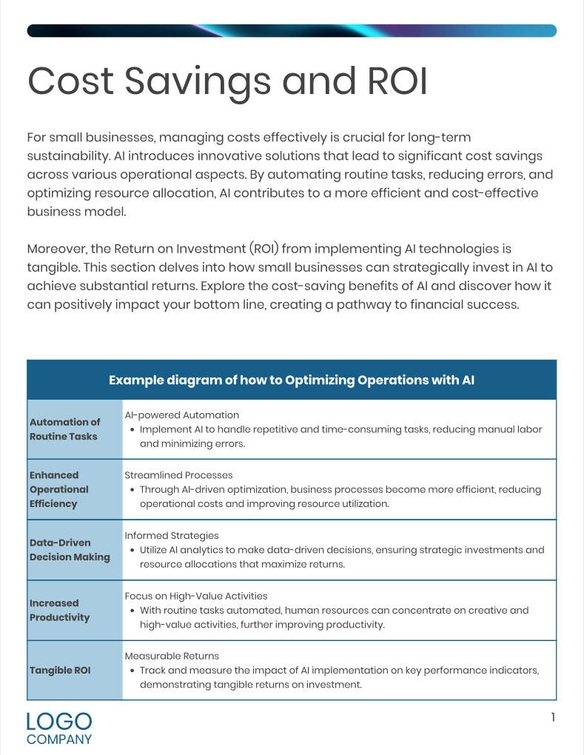 Free brochure – benefits of ai template