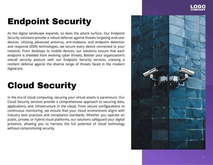 Free brochure – cyber security template