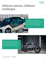 Free brochure – e-mobility template