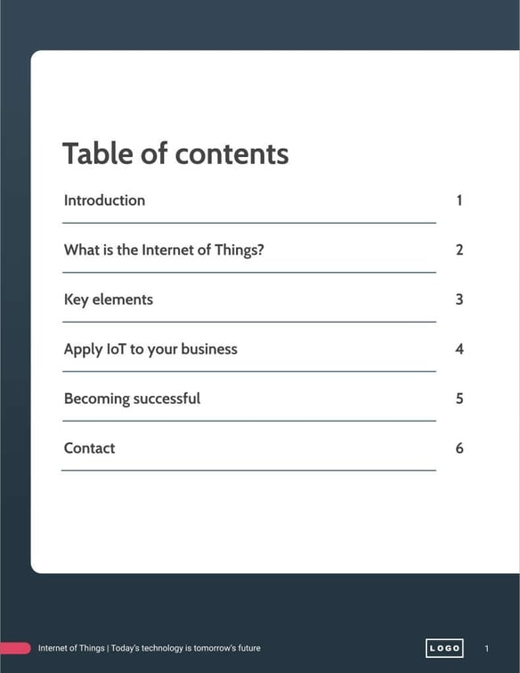 Free brochure – internet of things template