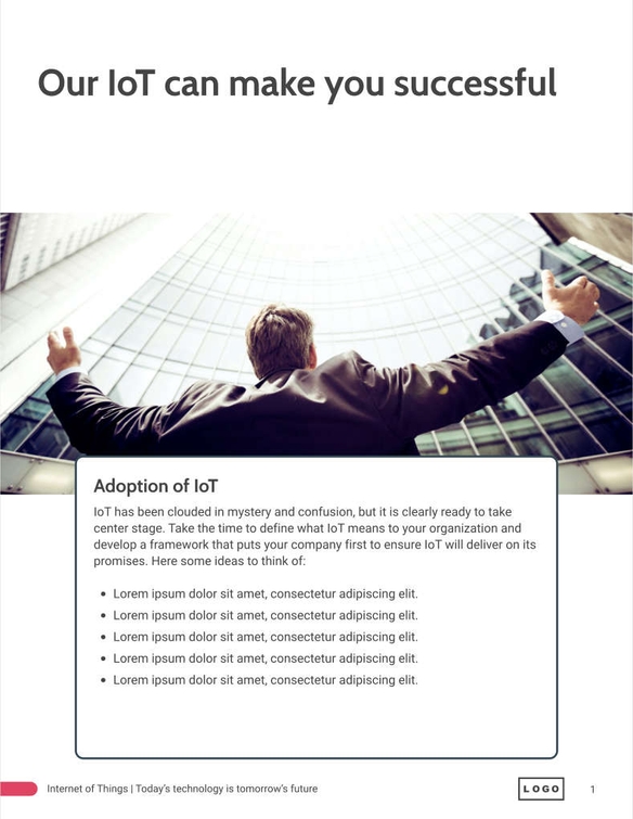 Free brochure – internet of things template