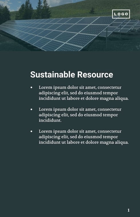 Free brochure – sustainability template