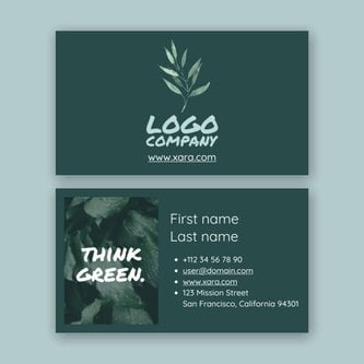 Free business card template