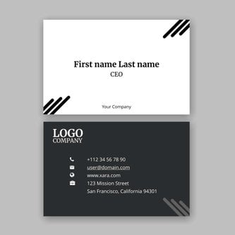 Free business card template