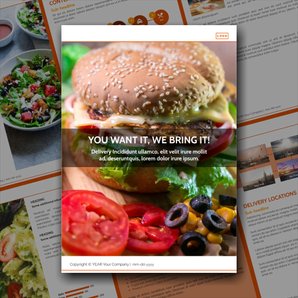 Free e-books  food delivery service template