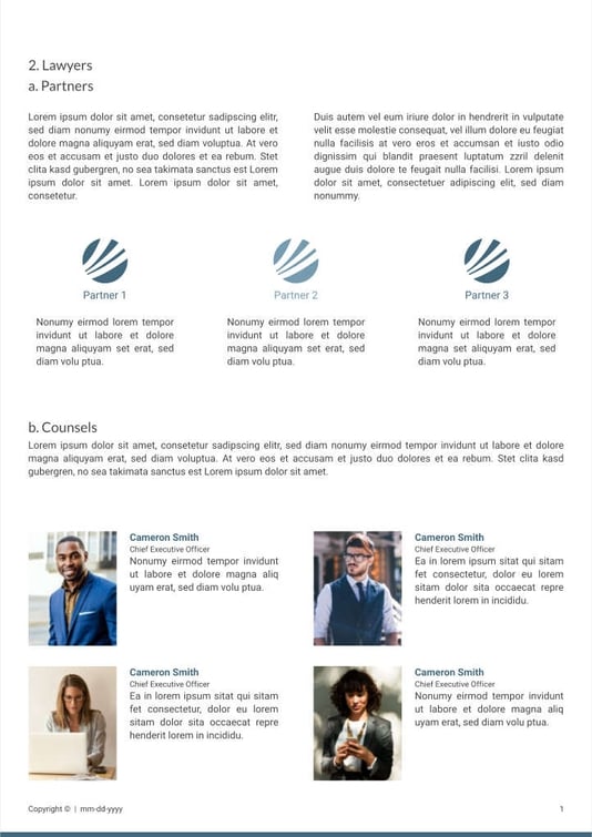 Free e-books  law firm template