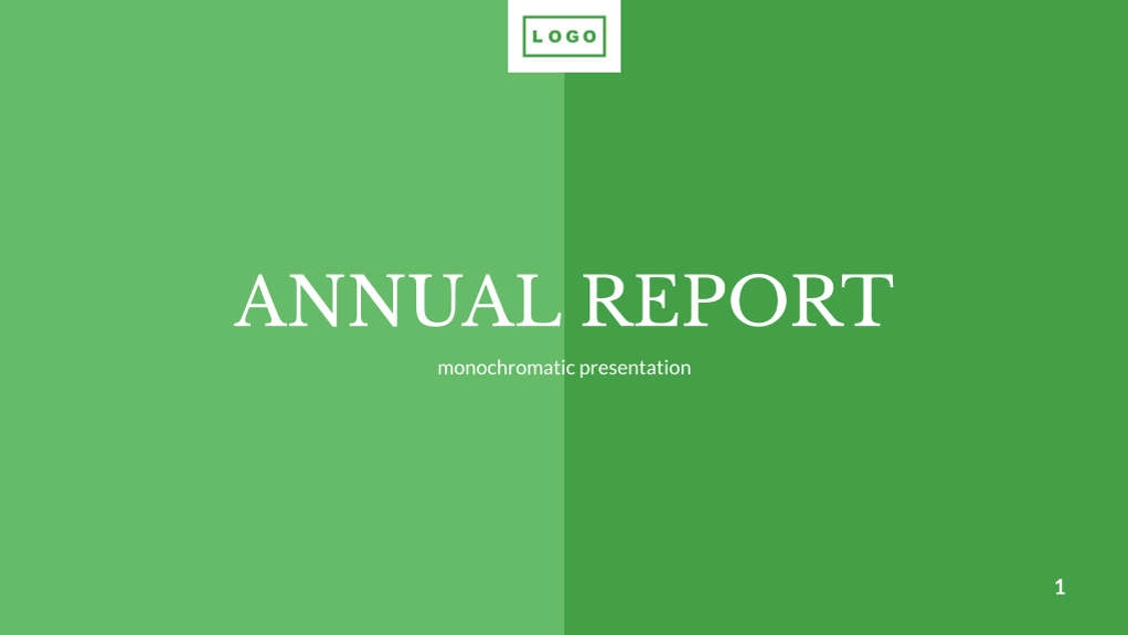 Free presentation  annual report template