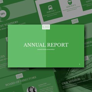 Free presentation  annual report template