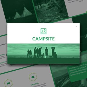 Free presentation  campsite template