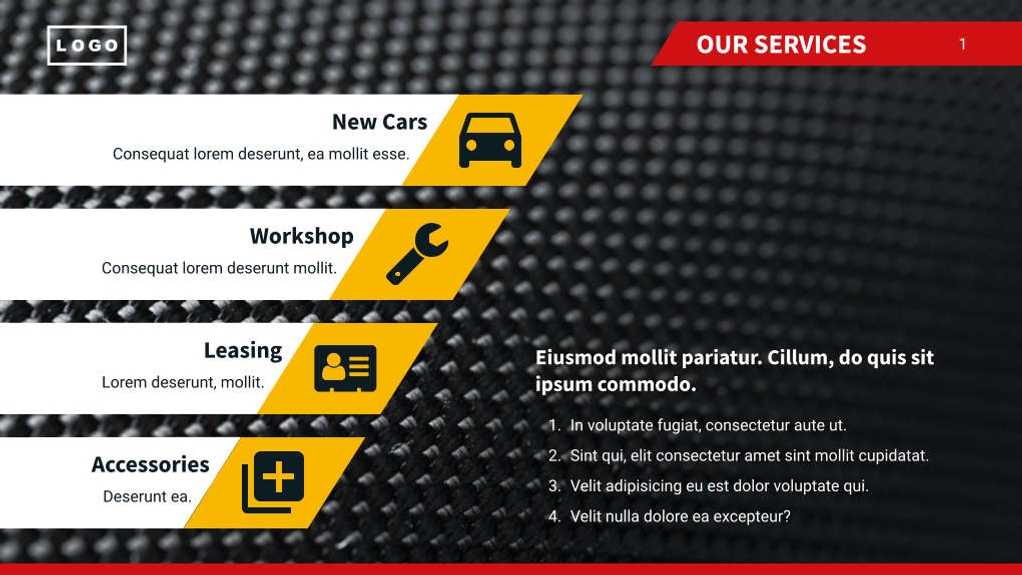 Free presentation  car dealer template