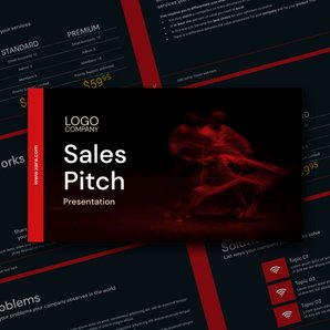 Free presentation dark sales pitch template