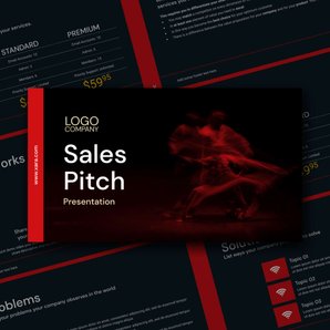 Free presentation   dark sales pitch template