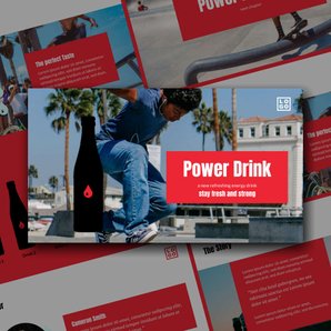 Free presentation  energy drink template