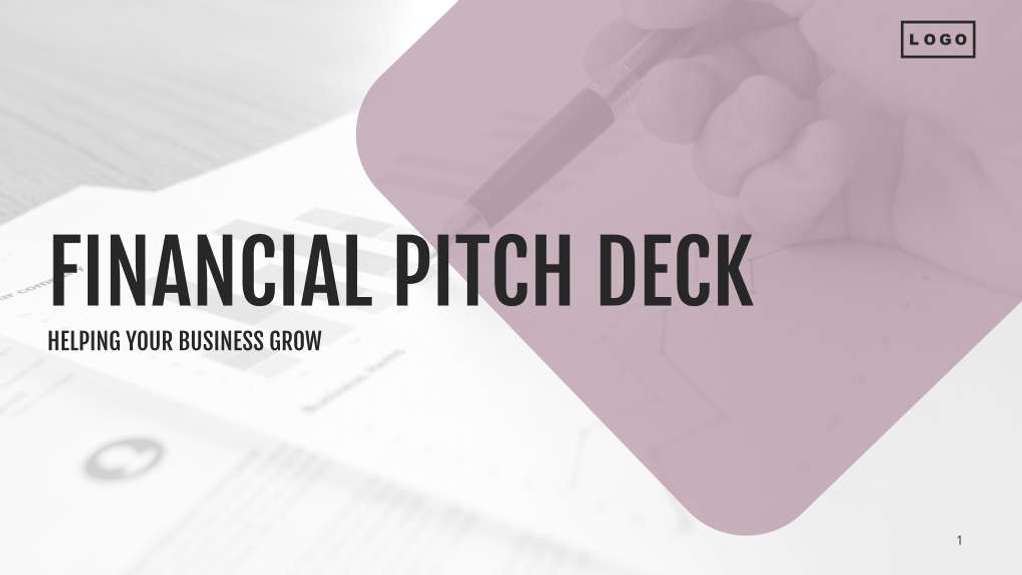 Free presentation   financial pitch deck template