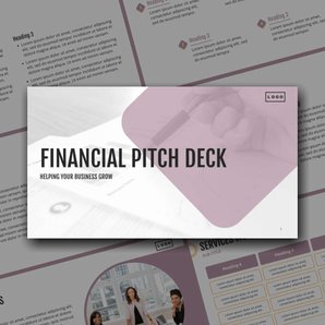 Free presentation financial pitch deck template