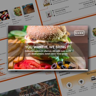 Free presentation  food delivery service template