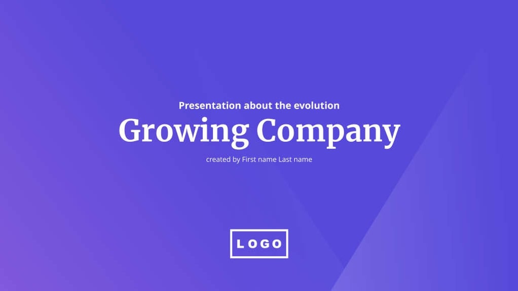 Free presentation  growing company template