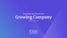 Free presentation  growing company template