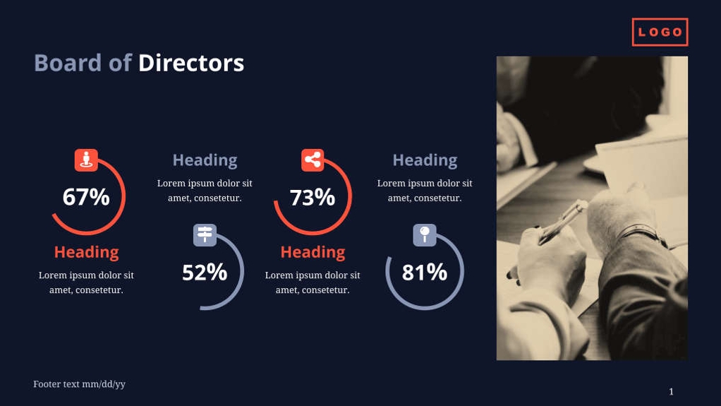 Free presentation  investor relations template