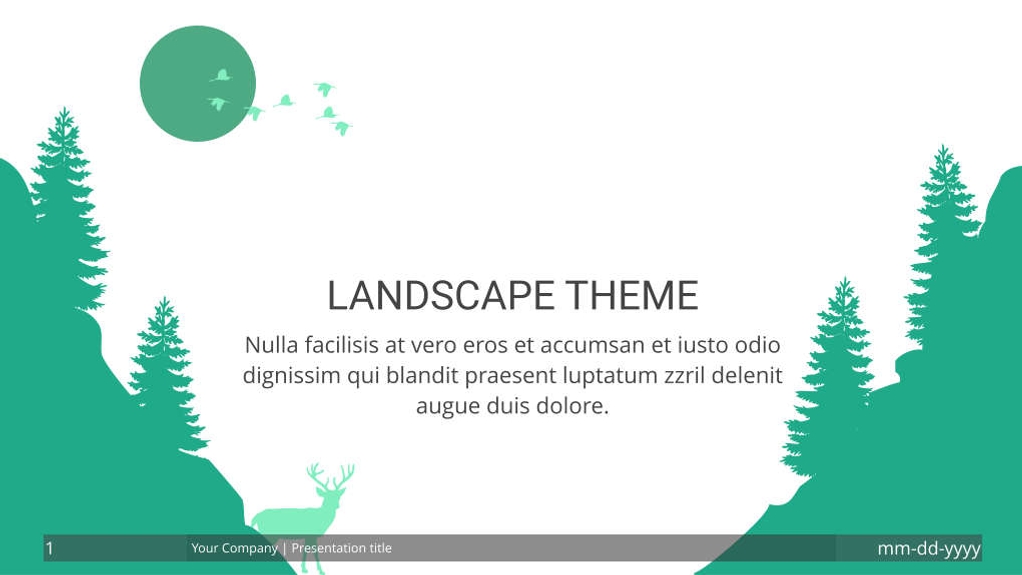 Free presentation  landscape template