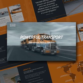 Free presentation  logistics template