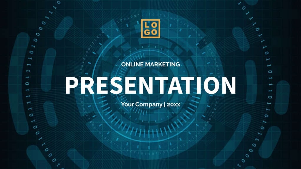 Free presentation  online marketing template