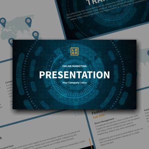 Free presentation  online marketing template