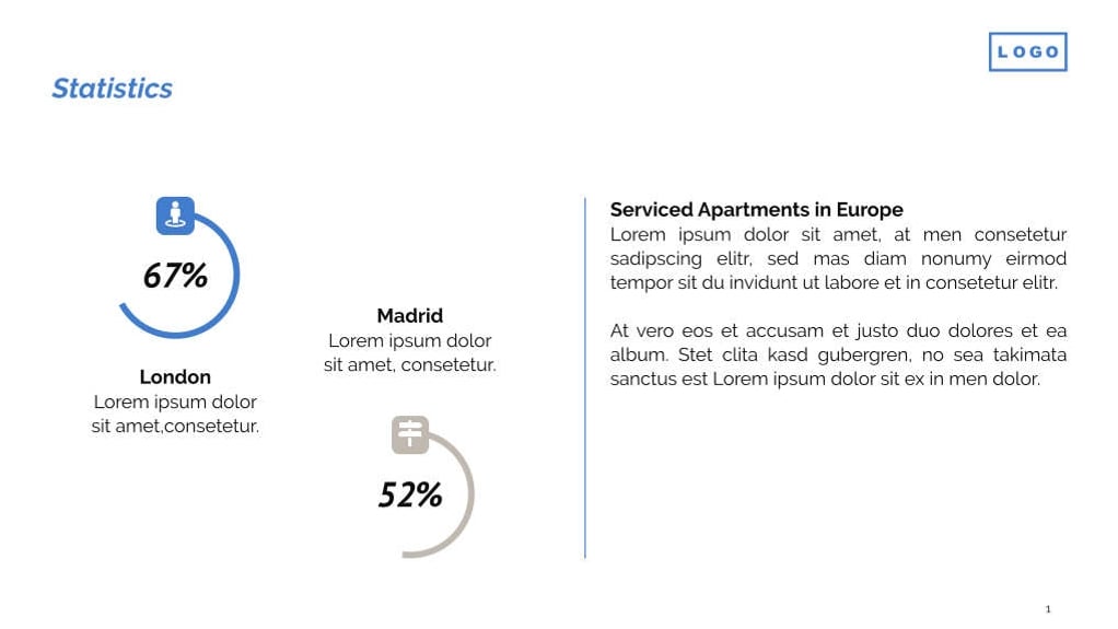 Free presentation  serviced apartments template