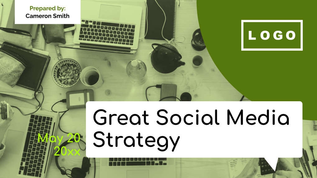 Free presentation   social media strategy template