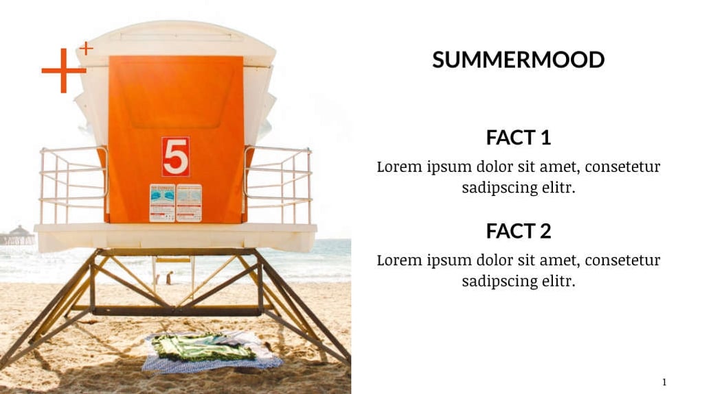 Free presentation  summer template