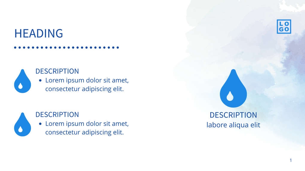 Free presentation  water template