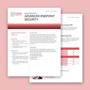 Free product sheet template