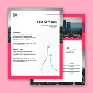 Free product sheet template
