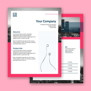 Free product sheet template