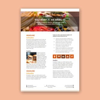 Free product sheet template