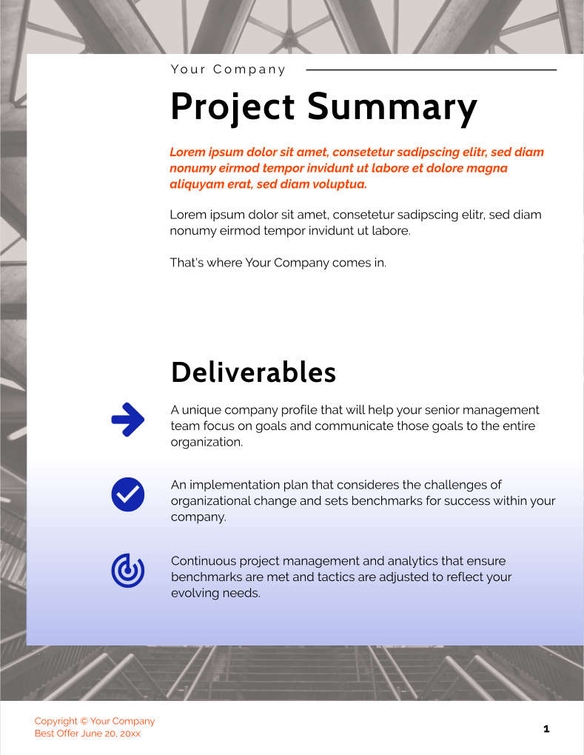 Free proposal  digital consulting template