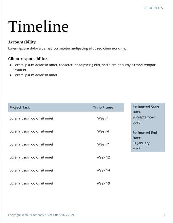 Free proposal  resource management template