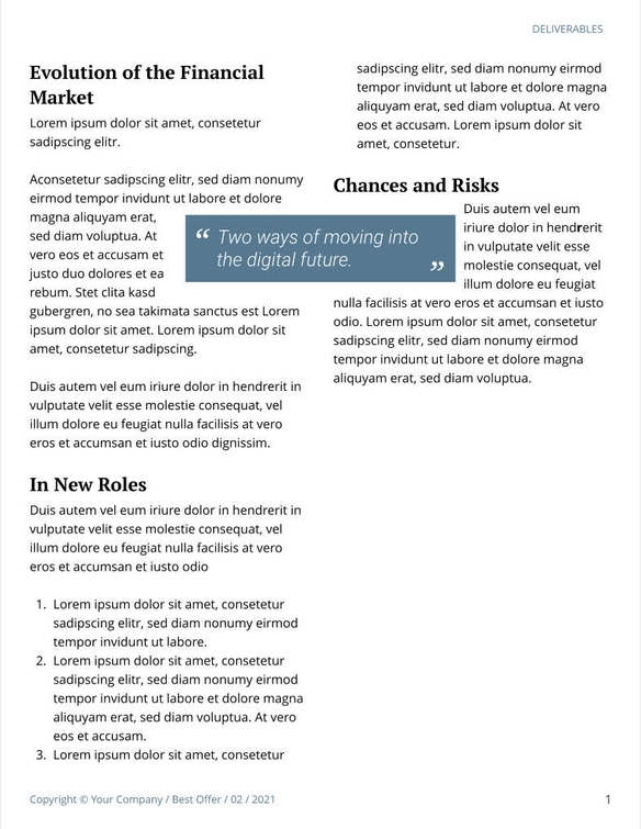 Free proposal  resource management template