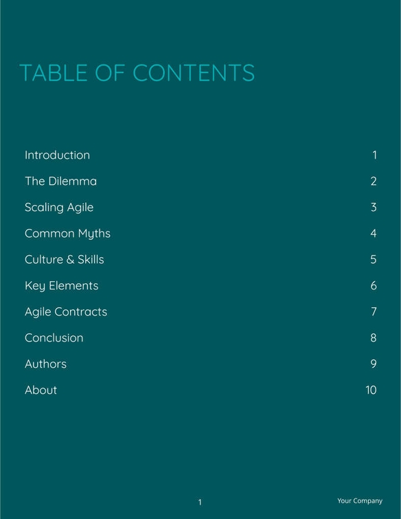 Free report – agility template