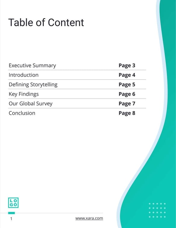 Free report – storytelling template