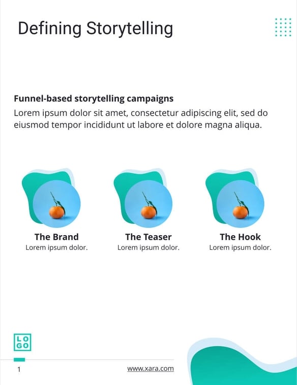 Free report – storytelling template