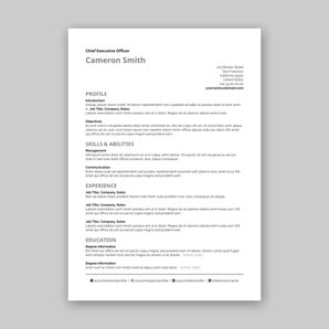 Free resume template