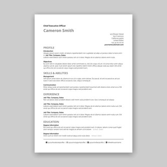 Free resume template