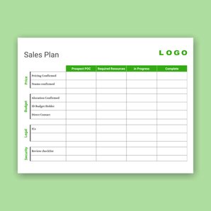 Free sales plan template