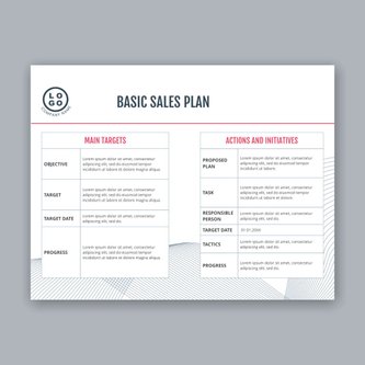 Free sales plan template