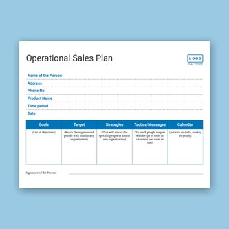 Free sales plan template