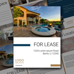 Free real estate – brochure – for lease template